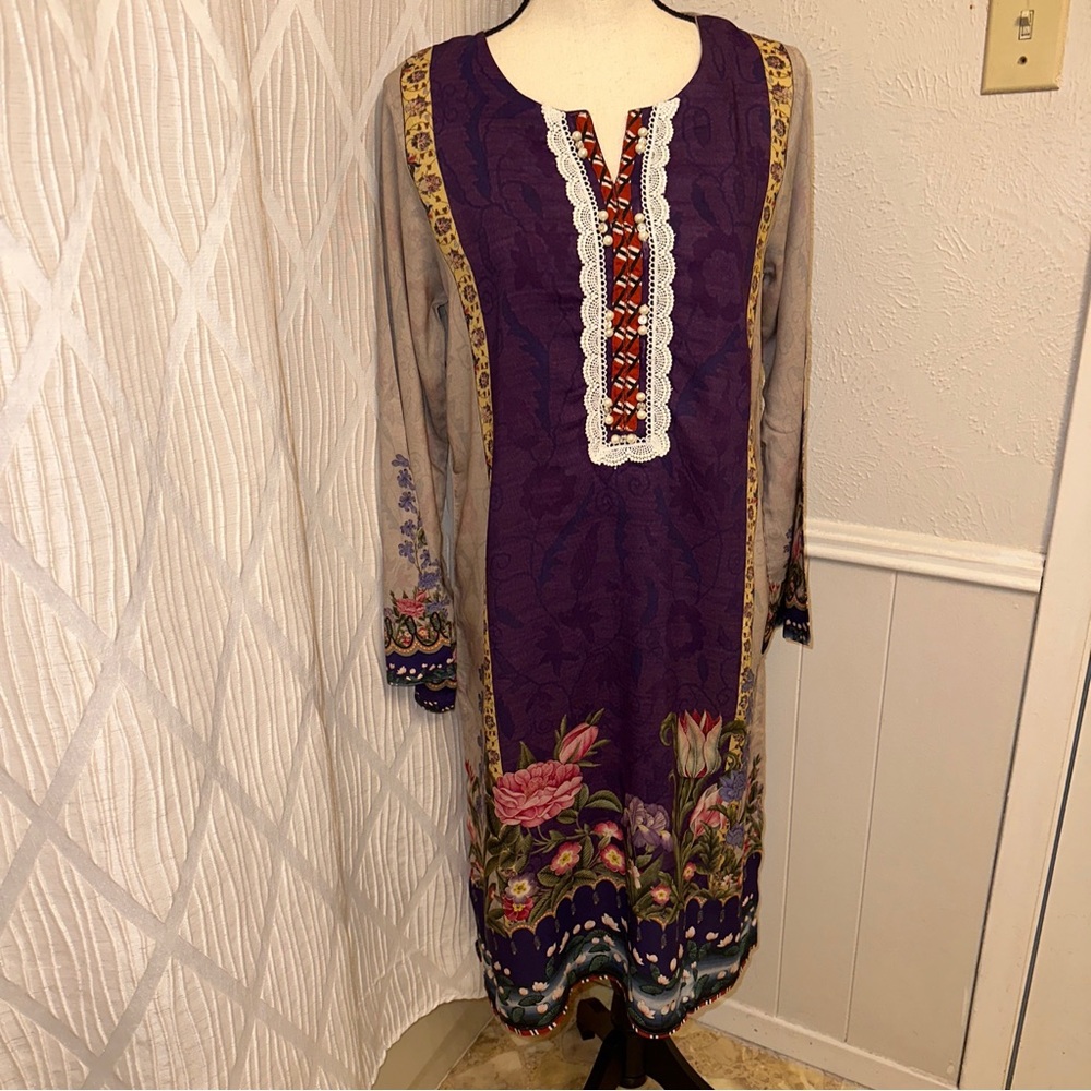 Pakistani Indian Beautiful Shirt.Brand Cross Stitch.Brand New With Tag.